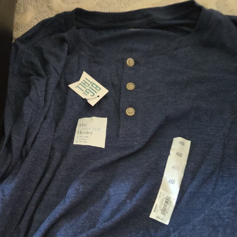 Croft & Barrow Navy Long Sleeve Henley